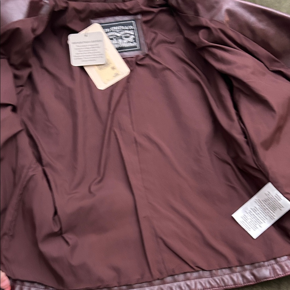 Levi's Women's oxblood color faux leather Jacket - Picture 10 of 15